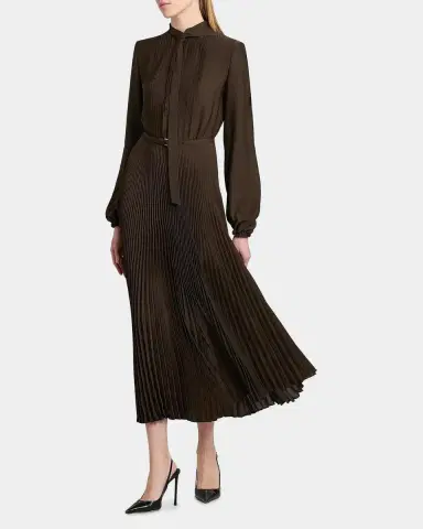 Tom Ford Viscose Crepe De Chine Pleated Dress | Thumbnail 6 Tom Ford Viscose Crepe De Chine Pleated Dress | Thumbnail 6
