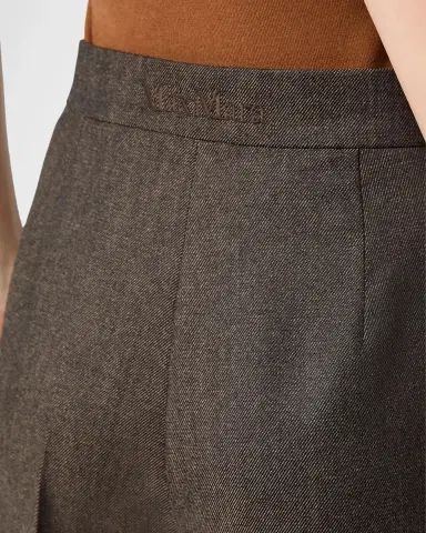 Max Mara Wool Twill Wide-Leg Trousers | Thumbnail 5 Max Mara Wool Twill Wide-Leg Trousers | Thumbnail 5