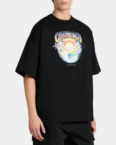 Casablanca Oversized Logo Graphic Cotton Crewneck T-Shirt | Thumbnail 4 Casablanca Oversized Logo Graphic Cotton Crewneck T-Shirt | Thumbnail 4