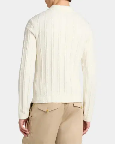 Casablanca Boucle-Knit Long-Sleeve Polo Shirt | Thumbnail 3 Casablanca Boucle-Knit Long-Sleeve Polo Shirt | Thumbnail 3