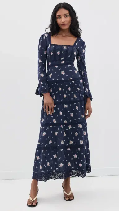 LoveShackFancy Ivelle Dress Inkwash | Thumbnail 2 LoveShackFancy Ivelle Dress Inkwash | Thumbnail 2