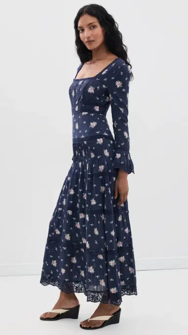LoveShackFancy Ivelle Dress Inkwash | Thumbnail 4 LoveShackFancy Ivelle Dress Inkwash | Thumbnail 4