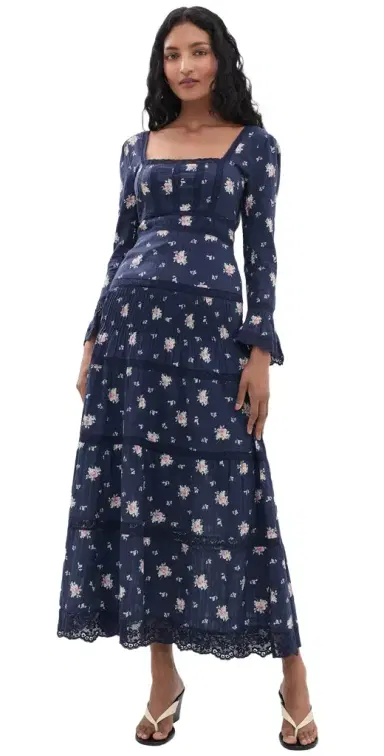 LoveShackFancy Ivelle Dress Inkwash | Thumbnail 1 LoveShackFancy Ivelle Dress Inkwash | Thumbnail 1