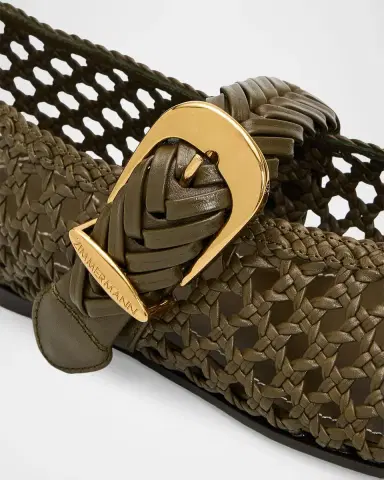 Zimmermann Alchemy Woven Leather Ballerina Flats | Thumbnail 3 Zimmermann Alchemy Woven Leather Ballerina Flats | Thumbnail 3