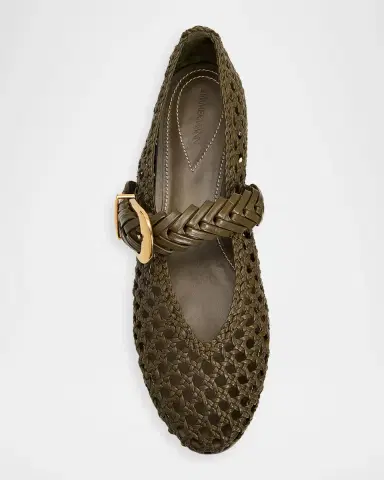 Zimmermann Alchemy Woven Leather Ballerina Flats | Thumbnail 4 Zimmermann Alchemy Woven Leather Ballerina Flats | Thumbnail 4