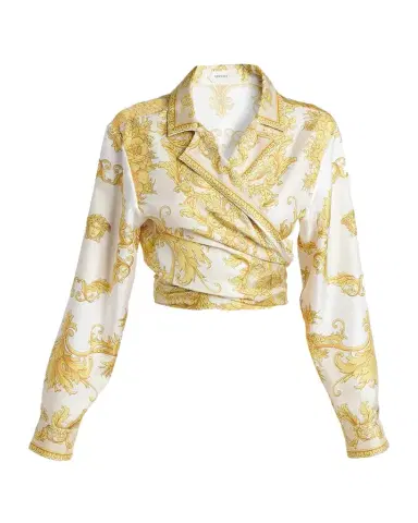 Versace New Barocco Cropped Silk Twill Shirt | Thumbnail 1 Versace New Barocco Cropped Silk Twill Shirt | Thumbnail 1