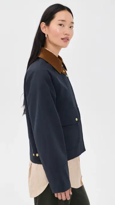 Barbour Terrington Showerproof Jacket Dark Navy/Shadow Classic | Thumbnail 4 Barbour Terrington Showerproof Jacket Dark Navy/Shadow Classic | Thumbnail 4