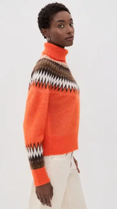 Aligne Dakota Fair Isle Sweater Orange | Thumbnail 4 Aligne Dakota Fair Isle Sweater Orange | Thumbnail 4