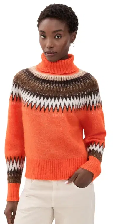 Aligne Dakota Fair Isle Sweater Orange | Thumbnail 1 Aligne Dakota Fair Isle Sweater Orange | Thumbnail 1