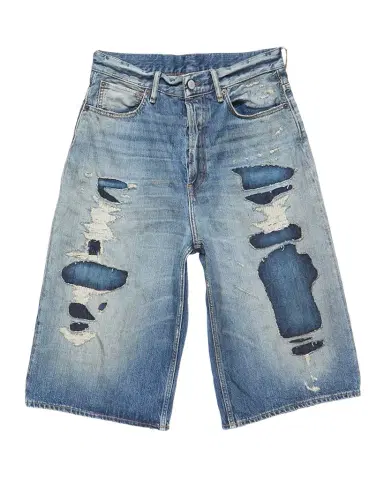 Acne Studios Men's Judda Distressed Denim Shorts | Thumbnail 1 Acne Studios Men's Judda Distressed Denim Shorts | Thumbnail 1