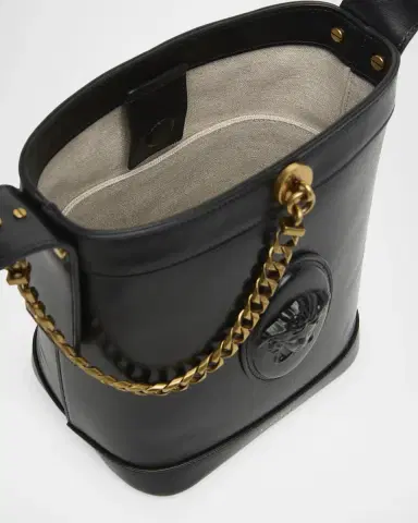 Versace Pivot Mini Leather Bucket Bag | Thumbnail 4 Versace Pivot Mini Leather Bucket Bag | Thumbnail 4