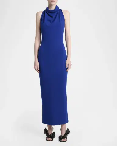 Givenchy Draped Halter Wool Knit Maxi Dress | Thumbnail 2 Givenchy Draped Halter Wool Knit Maxi Dress | Thumbnail 2