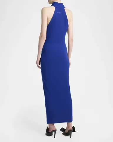 Givenchy Draped Halter Wool Knit Maxi Dress | Thumbnail 3 Givenchy Draped Halter Wool Knit Maxi Dress | Thumbnail 3