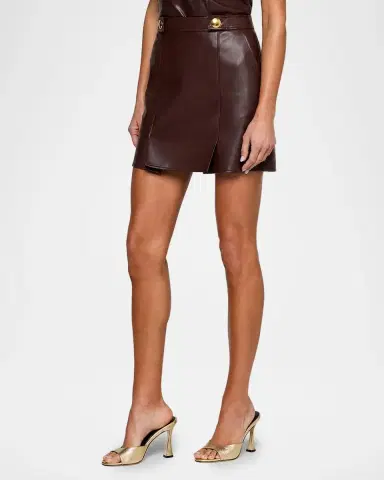 L'Agence Nolina Faux-Leather Sheath Mini Skirt | Thumbnail 5 L'Agence Nolina Faux-Leather Sheath Mini Skirt | Thumbnail 5