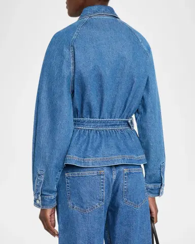 Cinq à Sept Briar Belted Denim Jacket | Thumbnail 3 Cinq à Sept Briar Belted Denim Jacket | Thumbnail 3