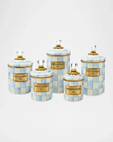 MacKenzie-Childs Check Enamel Storage Container | Thumbnail 2 MacKenzie-Childs Check Enamel Storage Container | Thumbnail 2
