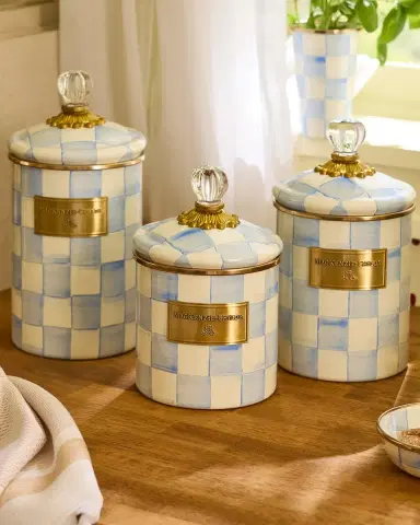 MacKenzie-Childs Check Enamel Storage Container | Thumbnail 3 MacKenzie-Childs Check Enamel Storage Container | Thumbnail 3