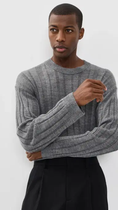 Helmut Lang Rib Crew Sweater | Thumbnail 2 Helmut Lang Rib Crew Sweater | Thumbnail 2