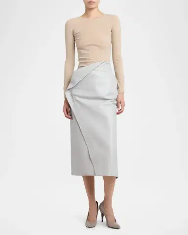 Jil Sander Fine Silk-Wool Knit Crewneck Sweater | Thumbnail 2 Jil Sander Fine Silk-Wool Knit Crewneck Sweater | Thumbnail 2