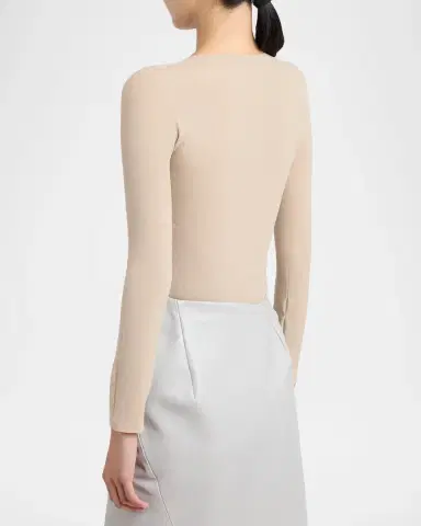 Jil Sander Fine Silk-Wool Knit Crewneck Sweater | Thumbnail 3 Jil Sander Fine Silk-Wool Knit Crewneck Sweater | Thumbnail 3