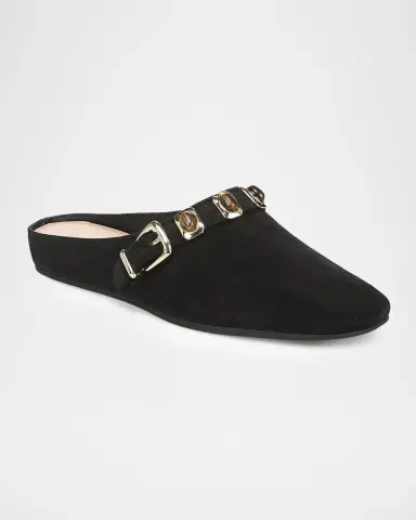 Veronica Beard Narcisa Cabochon Suede Mules | Thumbnail 2 Veronica Beard Narcisa Cabochon Suede Mules | Thumbnail 2