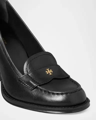 Tory Burch 85mm Vintage Heeled Leather Loafers | Thumbnail 2 Tory Burch 85mm Vintage Heeled Leather Loafers | Thumbnail 2