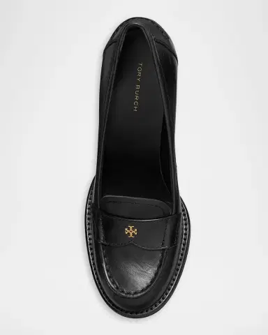 Tory Burch 85mm Vintage Heeled Leather Loafers | Thumbnail 3 Tory Burch 85mm Vintage Heeled Leather Loafers | Thumbnail 3
