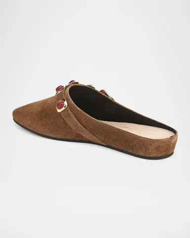 Veronica Beard Narcisa Cabochon Suede Mules | Thumbnail 3 Veronica Beard Narcisa Cabochon Suede Mules | Thumbnail 3