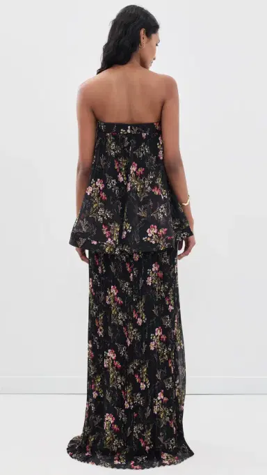 Cinq à Sept Love Letter Floral Rosaline Gown Black multi | Thumbnail 3 Cinq à Sept Love Letter Floral Rosaline Gown Black multi | Thumbnail 3