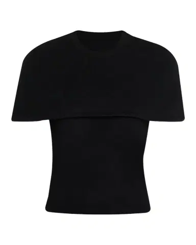 Simkhai Yuki Short-Sleeve Cashmere Cape Top | Thumbnail 1 Simkhai Yuki Short-Sleeve Cashmere Cape Top | Thumbnail 1