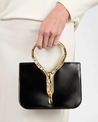 ALEXIS BITTAR Sculptural Zipper Box Leather Top-Handle Bag | Thumbnail 2 ALEXIS BITTAR Sculptural Zipper Box Leather Top-Handle Bag | Thumbnail 2