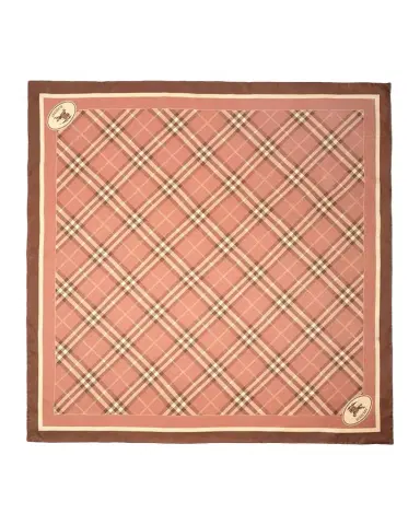 Burberry Check Knight Stamp Silk Scarf | Thumbnail 1 Burberry Check Knight Stamp Silk Scarf | Thumbnail 1