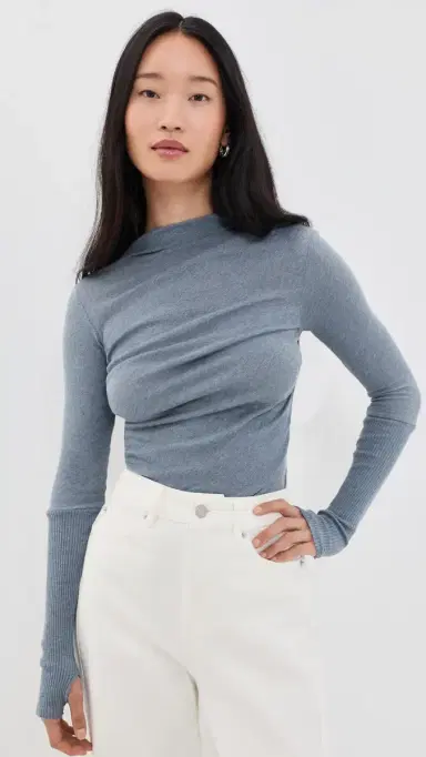 ENZA COSTA Twist Top teel Blue | Thumbnail 2 ENZA COSTA Twist Top teel Blue | Thumbnail 2