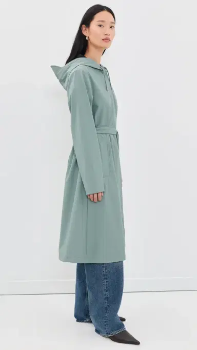 Rains A-Line Longer Jacket Sage | Thumbnail 4 Rains A-Line Longer Jacket Sage | Thumbnail 4