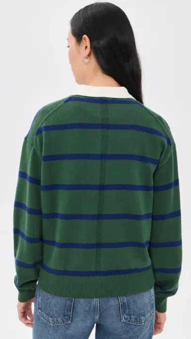 Alex Mill Bond St. Stripe Polo Sweater | Thumbnail 3 Alex Mill Bond St. Stripe Polo Sweater | Thumbnail 3