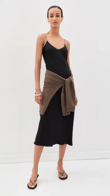 Comme Si Silk Bias Dress Black S | Thumbnail 5 Comme Si Silk Bias Dress Black S | Thumbnail 5