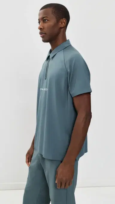 Malbon Performance Zip Raglan Polo Dark late | Thumbnail 4 Malbon Performance Zip Raglan Polo Dark late | Thumbnail 4