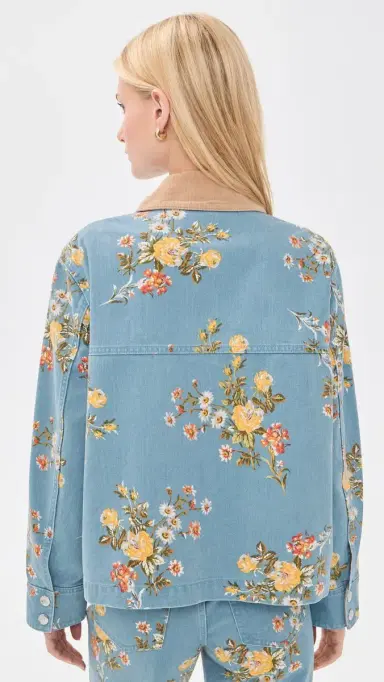 Veronica Beard Jean Leighton Floral Denim Jacket | Thumbnail 3 Veronica Beard Jean Leighton Floral Denim Jacket | Thumbnail 3