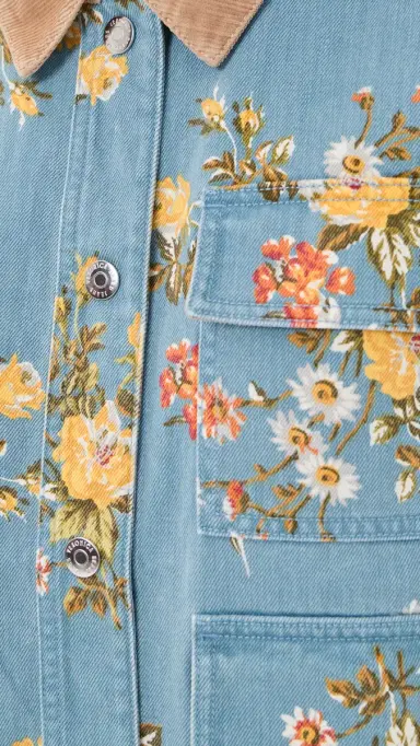 Veronica Beard Jean Leighton Floral Denim Jacket | Thumbnail 6 Veronica Beard Jean Leighton Floral Denim Jacket | Thumbnail 6
