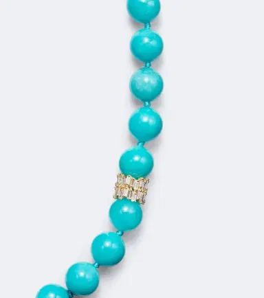 Suzanne Kalan 18kt gold necklace with amazonites and diamonds | Thumbnail 4 Suzanne Kalan 18kt gold necklace with amazonites and diamonds | Thumbnail 4