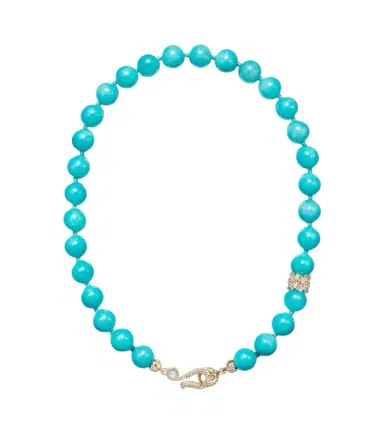 Suzanne Kalan 18kt gold necklace with amazonites and diamonds | Thumbnail 1 Suzanne Kalan 18kt gold necklace with amazonites and diamonds | Thumbnail 1