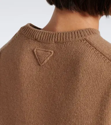 Prada Embellished tie-neck cashmere sweater | Thumbnail 2 Prada Embellished tie-neck cashmere sweater | Thumbnail 2