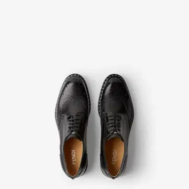Fendi Lace-up Derby shoes with an almond-shaped toe and brogue | Thumbnail 4 Fendi Lace-up Derby shoes with an almond-shaped toe and brogue | Thumbnail 4