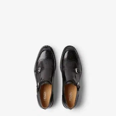 Fendi Double monk strap shoes with almond-shaped toe and brogue | Thumbnail 4 Fendi Double monk strap shoes with almond-shaped toe and brogue | Thumbnail 4