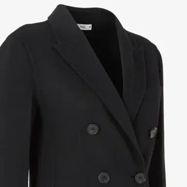 Fendi Long, double-breasted coat with a fitted waist and slight | Thumbnail 3 Fendi Long, double-breasted coat with a fitted waist and slight | Thumbnail 3