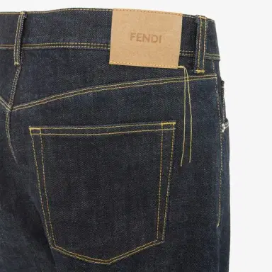 Fendi Regular-fit five-pocket trousers, made from navy blue | Thumbnail 3 Fendi Regular-fit five-pocket trousers, made from navy blue | Thumbnail 3