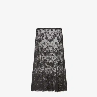 Fendi Midi skirt made of black faded-effect Peonia lace | Thumbnail 3 Fendi Midi skirt made of black faded-effect Peonia lace | Thumbnail 3