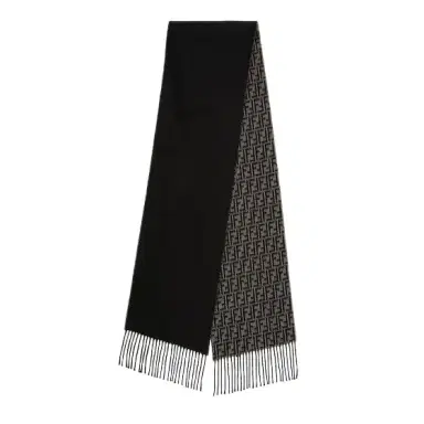 Fendi Wide, enveloping double-sided scarf customised with the FF | Thumbnail 1 Fendi Wide, enveloping double-sided scarf customised with the FF | Thumbnail 1