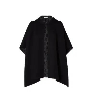 Fendi Poncho with hood customised inside the jacquard FF Zucca | Thumbnail 1 Fendi Poncho with hood customised inside the jacquard FF Zucca | Thumbnail 1