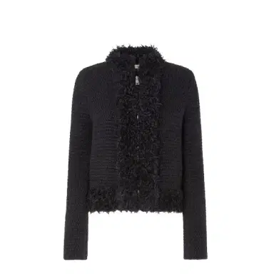 Fendi Short close-fitting jacket with high collar and long sleeves | Thumbnail 1 Fendi Short close-fitting jacket with high collar and long sleeves | Thumbnail 1